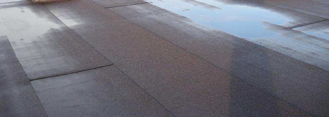Wet felt roof