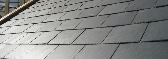 Charcoal coloured slating